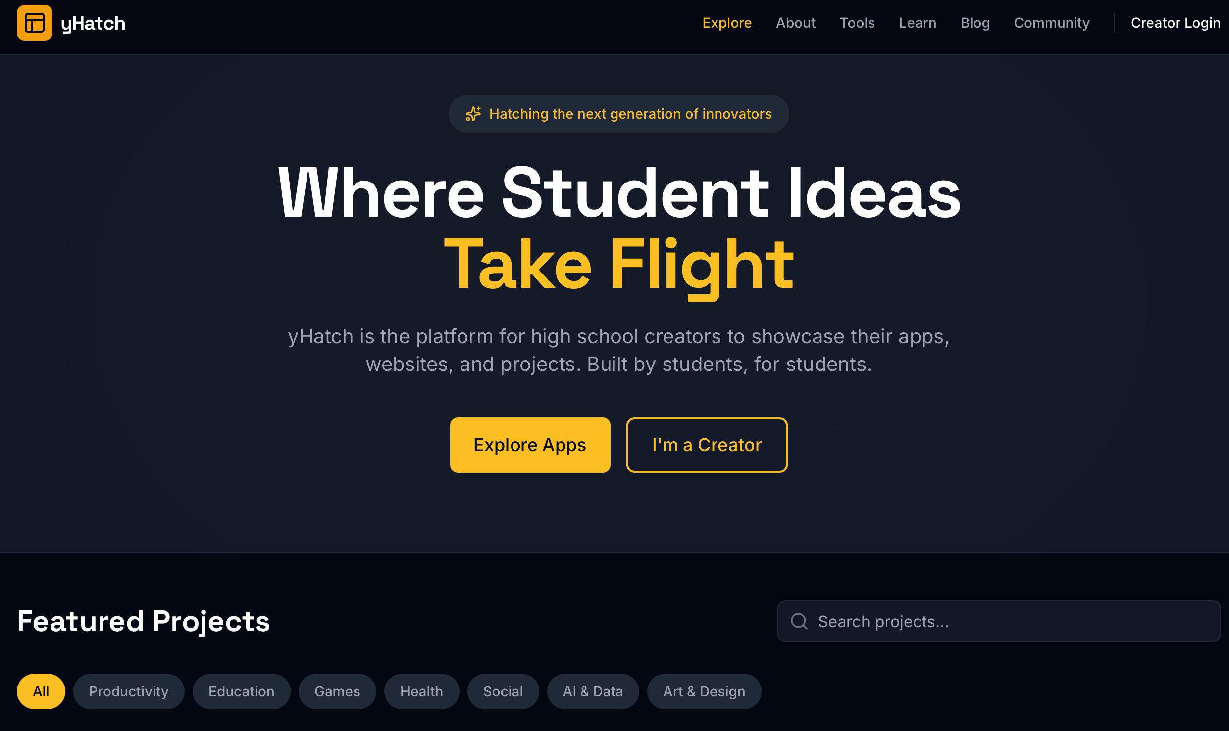 yHatch — Where Student Ideas Take Flight